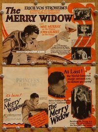 k348 MERRY WIDOW movie herald '25 Erich von Stroheim