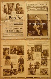 k360 PETER PAN movie herald '24 Betty Bronson, J.M. Barrie