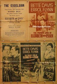 k364 PRIVATE LIVES OF ELIZABETH & ESSEX movie herald '39 Davis