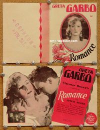 k367 ROMANCE movie herald '30 beautiful Greta Garbo!