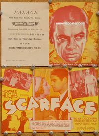 k373 SCARFACE movie herald '32 Paul Muni, Hughes