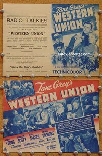 k451 WESTERN UNION Aust movie herald '41 Fritz Lang, Robert Young