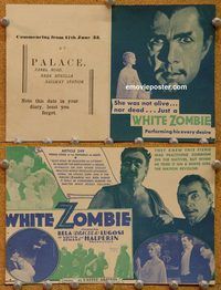 k390 WHITE ZOMBIE movie herald '32 Bela Lugosi classic!