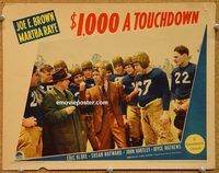 k033 $1000 A TOUCHDOWN movie lobby card '39 Joe E. Brown, football!