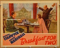 k049 BREAKFAST FOR TWO movie lobby card '37 Barbara Stanwyck, Marshall