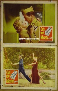 k171 CALL ME MISTER 2 movie lobby cards '51 Betty Gable