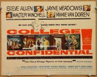 k008 COLLEGE CONFIDENTIAL title movie lobby card '60 Mamie Van Doren