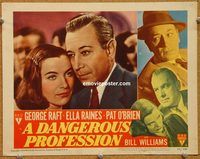 k059 DANGEROUS PROFESSION movie lobby card #4 '49 George Raft, Raines