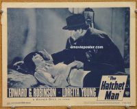 k085 HATCHET MAN movie lobby card #7 R49 Edward G. Robinson, Loretta Young