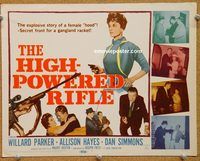 k014 HIGH-POWERED RIFLE title movie lobby card '60 sexy Allison Hayes!
