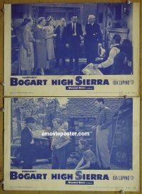 k187 HIGH SIERRA 2 movie lobby cards R52 Humphrey Bogart, Ida Lupino