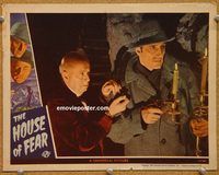 k090 HOUSE OF FEAR movie lobby card '44 Sherlock Holmes, Rathbone