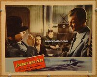 k105 JOURNEY INTO FEAR movie lobby card '42 Orson Welles, Cotten