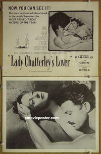 k195 LADY CHATTERLEY'S LOVER 2 movie lobby cards '57 Darrieux