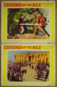 k197 LEGIONS OF THE NILE 2 movie lobby cards '60 Italian epic!