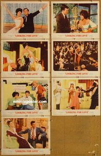 k271 LOOKING FOR LOVE 7 movie lobby cards '64 Connie Francis