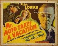 k022 MR MOTO TAKES A VACATION title movie lobby card '39 Peter Lorre