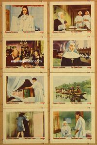 k280 NUN'S STORY 8 movie lobby cards '59 religious Audrey Hepburn!