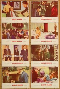 k277 POINT BLANK 8 movie lobby cards '67 Lee Marvin, Angie Dickinson
