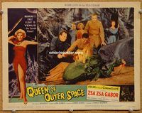 k122 QUEEN OF OUTER SPACE movie lobby card #1 '58 Zsa Zsa Gabor!