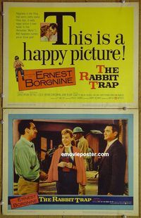k217 RABBIT TRAP 2 movie lobby cards '59 Ernest Borgnine, David Brian