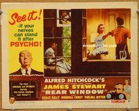 k124 REAR WINDOW movie lobby card #3 R62 Alfred Hitchcock classic!