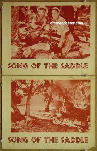 k230 SONG OF THE SADDLE 2 movie lobby cards R43 Dick Foran