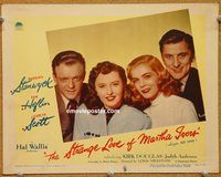 k139 STRANGE LOVE OF MARTHA IVERS movie lobby card #1 '46 first Kirk!
