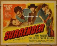 k026 SURRENDER title movie lobby card '50 Vera Ralston