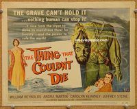 k027 THING THAT COULDN'T DIE title movie lobby card '58 Universal horror!