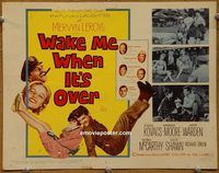 k030 WAKE ME WHEN IT'S OVER title movie lobby card '60 Kovacs