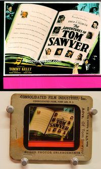 m010 ADVENTURES OF TOM SAWYER movie glass lantern slide '38 Mark Twain