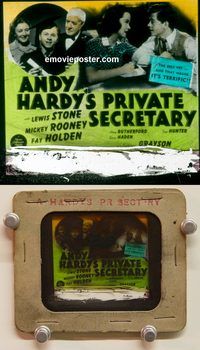 m038 ANDY HARDY'S PRIVATE SECRETARY movie glass lantern slide '41