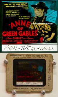 m046 ANNE OF GREEN GABLES movie glass lantern slide '34 Anne Shirley