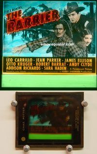 m081 BARRIER movie glass lantern slide '37 Leo Carrillo, Jean Parker