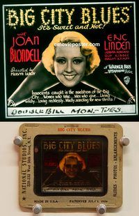 m101 BIG CITY BLUES movie glass lantern slide '32 Joan Blondell