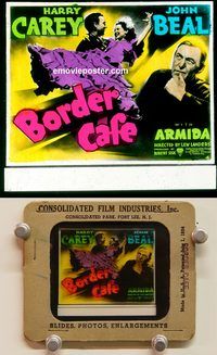 m124 BORDER CAFE movie glass lantern slide '37 Carey, Beal, Armida