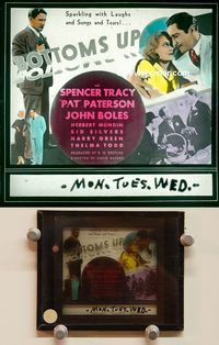 m128 BOTTOMS UP movie glass lantern slide '34 Spencer Tracy, Boles