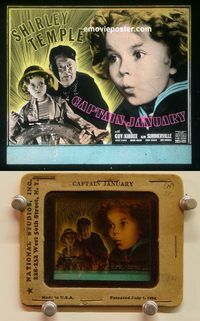 m176 CAPTAIN JANUARY movie glass lantern slide '36 Shirley Temple