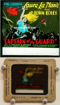 m177 CAPTAIN OF THE GUARD movie glass lantern slide '30 great image!