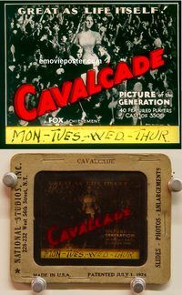 m187 CAVALCADE movie glass lantern slide '33 Best Picture AA Winner!
