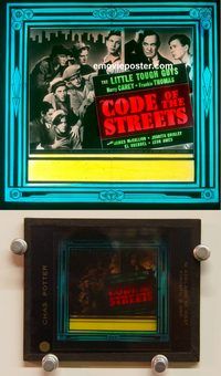 m215 CODE OF THE STREETS movie glass lantern slide '39 Harry Carey