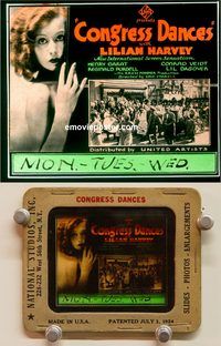m231 CONGRESS DANCES movie glass lantern slide '32 Lilian Harvey