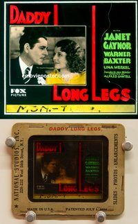 m257 DADDY LONG LEGS movie glass lantern slide '31 Janet Gaynor