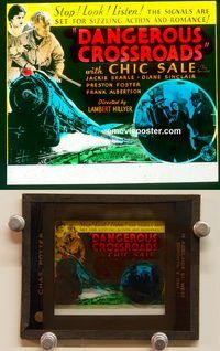 m270 DANGEROUS CROSSROADS movie glass lantern slide '33 Chic Sale