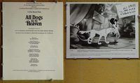 m279 ALL DOGS GO TO HEAVEN movie presskit '89 Dom Deluise