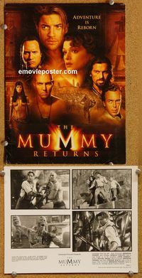 m531 MUMMY RETURNS movie presskit '01 Brendan Fraser, Weisz