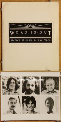 m699 WORD IS OUT movie presskit '78 homosexuality documentary