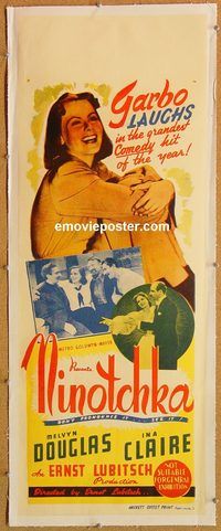 p245 NINOTCHKA linen Aust daybill movie poster 1940 Greta Garbo
