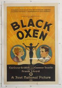 p340 BLACK OXEN linen one-sheet movie poster '24 sexy Corinne Griffith!